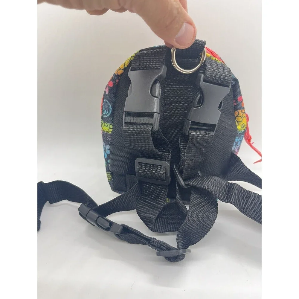 Justice Good Vibes Dog Harness Backpack XS/S Holds Dispenses Waste Bags